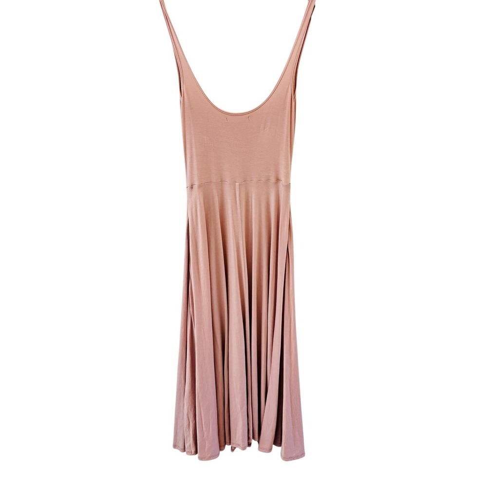 Reformation Jeans Midi Slip Dress Womens Size S Soft Pink Jersey Scoop Back - Picture 2 of 9